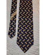 Ermenegildo Zegna Vintage  Geometric Italian 100% Silk Tie Blue 59.5&quot; x ... - $26.99