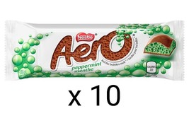 10 Aero Peppermint Chocolate Candy Bar By Nestle 41g Each -Canada- Free Shipping - £23.54 GBP