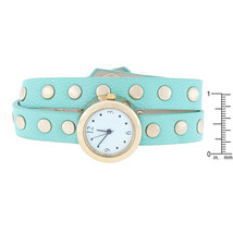 Mint Round Studded Wrap Watch - $670.85 MXN