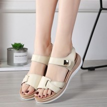 DONGNANFENG Women Female Ladies Mother Genuine Leather Shoes Sandals Flats Soft  - £36.27 GBP