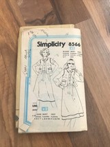 1978 Uncut Simplicity #8566-LADIES Layered Skirt &amp; Vest Pattern Sz 14 Ff - £12.67 GBP