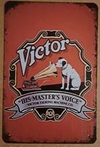 Victor: His Master&#39;s Voice metal hanging wall sign - £19.34 GBP