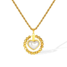 Light Luxury Design Love Pendant Stainless Steel Necklace - £12.17 GBP