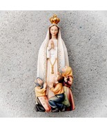 Our Lady of Fatima with Children Wooden Statue Virgin Mary statues Life ... - $62.60 CAD