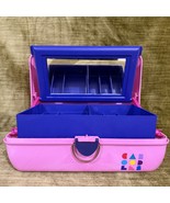 1980s Vintage Caboodles Pink Marbled Makeup Case 2 Tier w/ Mirror #2620 - $34.04 CAD