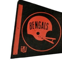 Vintage Cincinnati Bengals Mini Pennant 60s 70s Felt NFL Football Orange Black - £19.38 GBP