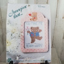 Designs for the Needle Imagine That Beary Happy Cross Stitch Kit Bear&#39;s - $130.58 MXN