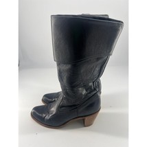 Vintage Dexter Boots Womens Size 7.5 M Black Leather Boho Hippie Western... - $54.45