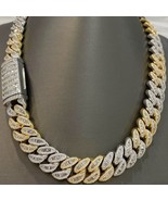 Iced Out 24MM Cuban Chain VVS1 D Color Moissanite 925 Silver Miami Link ... - $900.00