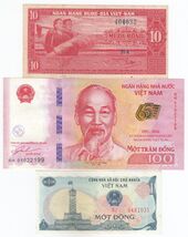 Vietnam, South Vietnam, Set of 3, Different Issue Banknote Collection - $25.34