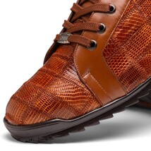 Bari Genuine Lizard Fashion Sneaker Dress Shoes Cognac image 3