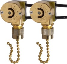 Ceiling Fan Switch Zing Ear Ze-109M Pull Chain Cord Switch For Ceiling, 2 Pack. - £35.85 GBP