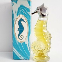 Avon Sea Horse Decanter Here&#39;s My Heart 1.5 oz Full Glass Bottle w/Box - £12.62 GBP