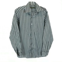 Mens Size Medium Ermenegildo Zegna Classic Button Front Striped Oxford S... - $24.49