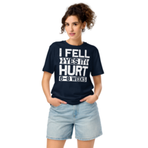 Unisex Organic Mid-Light T-Shirt – I Fell French Navy - $49.99