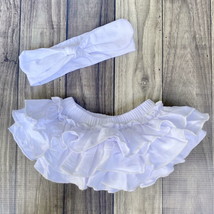 White Infant Bloomers &amp; Headband Set - $281.20 MXN
