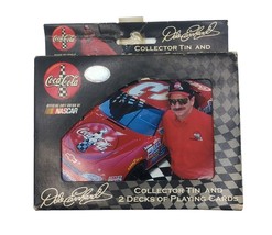Nascar #3 Dale Earnhardt Coca Cola Collector Tin &amp; 2 Bicycle Playing Card Decks - £3.93 GBP