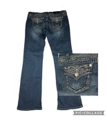 Grace in LA Jeans Womens Embellished Flap Rhinestones Boot Cut 31&quot; Measu... - $55.60 CAD