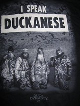 Mens Black Duck Dynasty Family Medium Shirt I Speak Duckanese All Four Hunting - £15.78 GBP