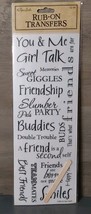 The Paper Studio Rub-On Transfers 2006 Friends Words Friendship Teammate... - $9.55