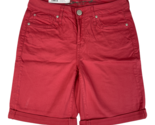 SEVEN7 / Sunset Bermuda Shorts / Midrise Roll Cuff / Holly Berry Coral /... - £11.76 GBP