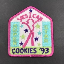 Vintage 1993 Girls Scouts Cookies Patch - Yes I Can Super Star -- 2.75&quot; x 3&quot; - £7.58 GBP