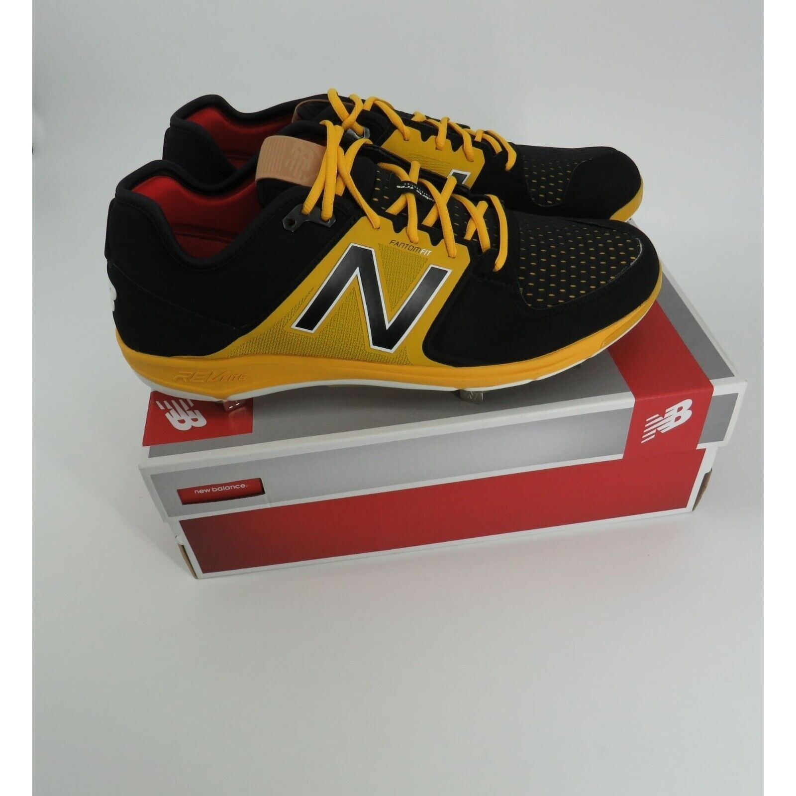New Balance 3000 Mens Baseball Shoes Metal Cleats Black Yellow 16D New With Box - $44.55