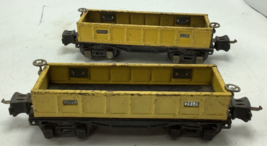 Lot Of 2 Lionel No. 2652 Yellow Gondola - O Gauge 1940 - 41 Made In Usa - $28.04