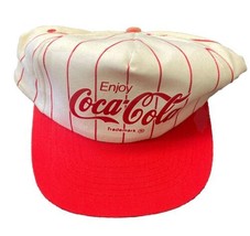 Coca Cola Hat Red Pinstripe Double Snapback Baseball Cap - £9.90 GBP