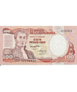 Colombia 100 PESOS ORO 1991 Villa De Levya UNC World Currency  # 2 - $5.93