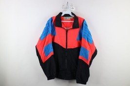 Vtg 90s Streetwear Mens Medium Distressed Color Block Lined Windbreaker ... - £34.99 GBP