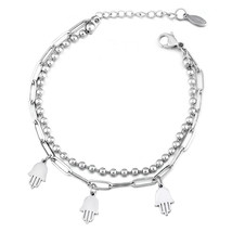 New Double Stainless Steel Bracelet 18CM Adjustable Tree of Life Young Trending  - £8.37 GBP