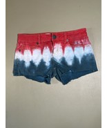 No Boundaries Shorts Women Size 1 Red White Blue - $318.40 MXN
