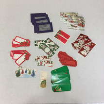 Vintage Christmas holiday gift tags large lot unused various tags - $24.70