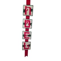 VTG Christmas NOEL Yarn Art Plastic Canvas Wall Decor Hanging Needlepoin... - $278.96 MXN