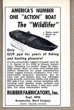 1964 Print Ad Wildlifer Fishing &amp; Hunting Boat Rubber Fabricators Grantsville,WV - £6.90 GBP