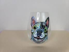 Bulldog Stemless Wine Glass Dog - £11.65 GBP