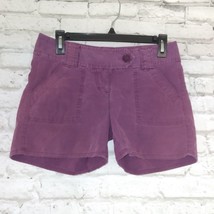 The Limited Shorts Womens 0 Purple Drew Fit Chino Cotton Blend Stretch - $15.99