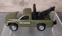 Maisto Dodge Dakota Tow Truck Army Green Tow Service 1/64 Scale 1990s - $12.20