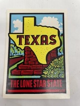Vintage Travel Decal Collectors Sticker Texas Lone Star - £4.69 GBP