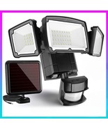  Solar Lights Motion Sensor Security LED Waterproof Adjustable Head Black - $1,303.64 MXN