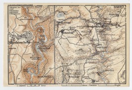 1911 ORIGINAL ANTIQUE MAP OF MANDERSCHEID / RHINELAND-PALATINATE / GERMANY - $33.81 CAD