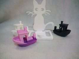 3D Cat Phone Holder Printed Figurine and 3D Printed Benchy Boats 5#  - $24.00