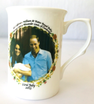 Bone China Tea Cup William &amp; Kate w/ Baby Prince George Made in England 4&quot; Tall - £15.45 GBP