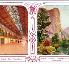 Ferry Depot San Francisco Yosemite Valley California Vintage Postcard - £6.91 GBP