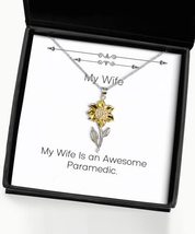 Funny Wife Gifts, My Wife is an Awesome Paramedic, Best Sunflower Pendant Neckla - £39.74 GBP