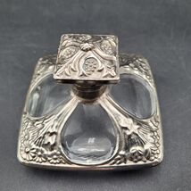 Rare J. Giraud Antique 1920s Squared Glass Perfume Bottle Old Glamour Ar... - $148.49