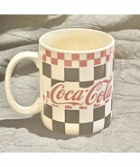 Coca Cola Coffee Mug Checkered Flag 12oz Coke Cup Heavy Duty Thick 2001 ... - $13.72 CAD