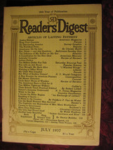 Readers Digest July 1937 Pearl S Buck H L Mencken Thomas Mann Westbrook Pegler - £6.36 GBP