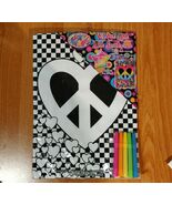 Lisa Frank Velvet Art Heart W/ 5 Markers **See Pictures For Condition** - $17.29 CAD